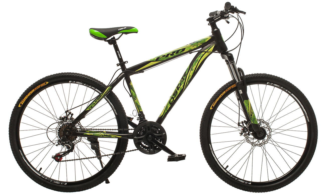 Фотография Велосипед Oskar Pro 26" 2021, размер М, Черно-зеленый